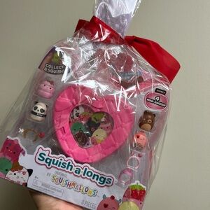 Squishmallows Squish-a-longs with Pink Heart Case